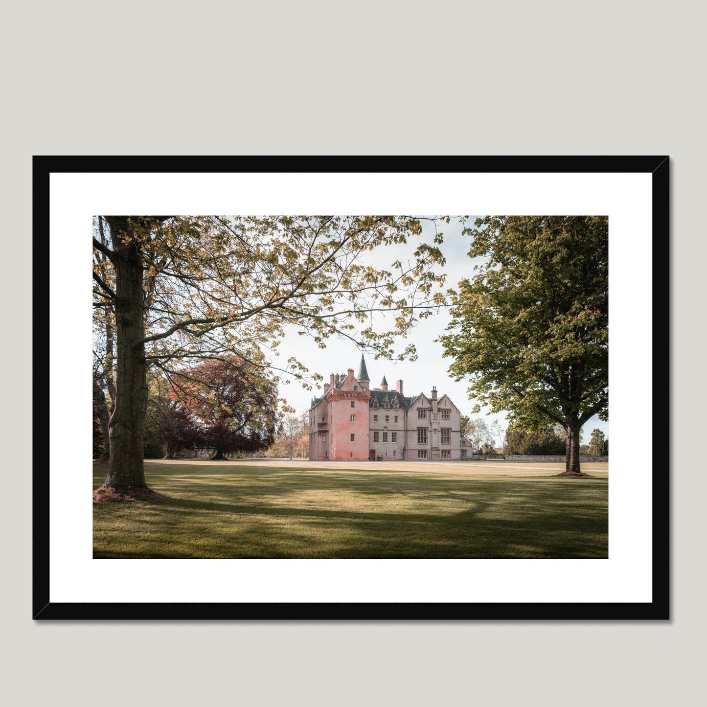 Clan Brodie - Brodie Castle - Framed & Mounted Photo Print 28"x20" Black