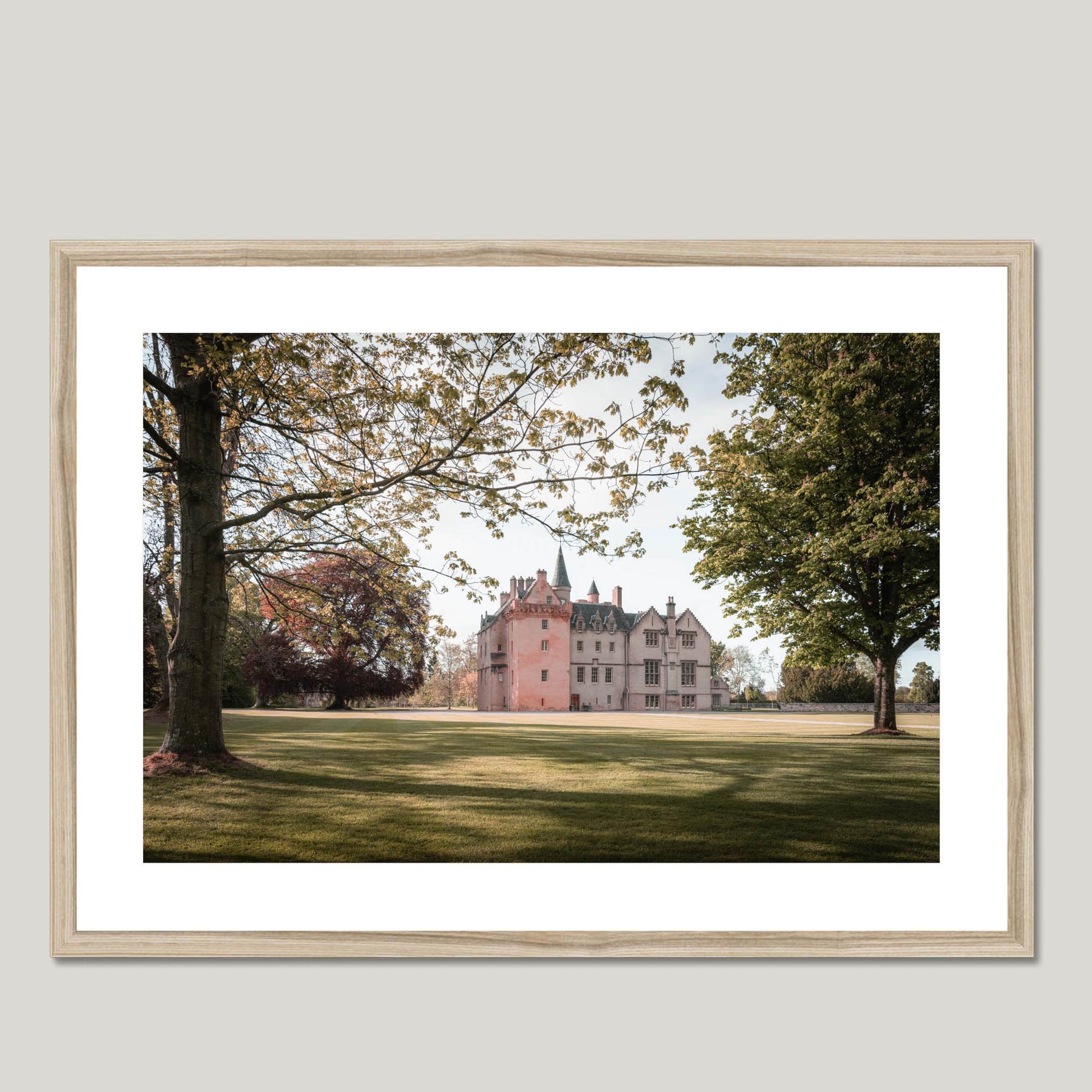 Clan Brodie - Brodie Castle - Framed & Mounted Photo Print 28"x20" Natural