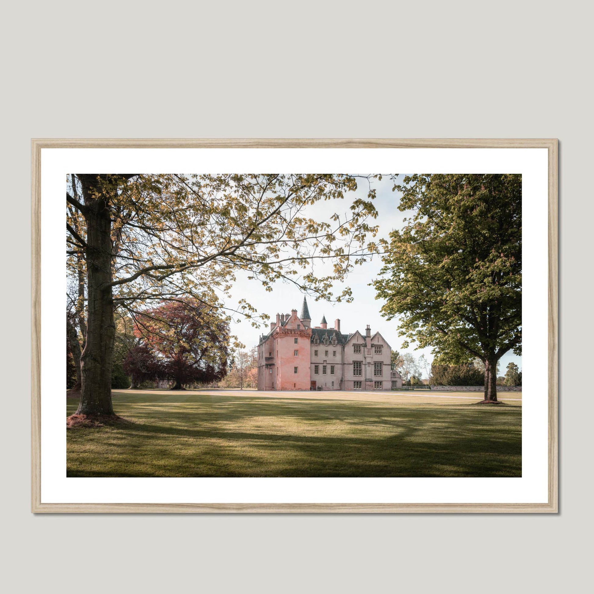 Clan Brodie - Brodie Castle - Framed & Mounted Photo Print 40"x28" Natural