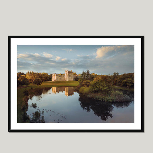 Clan Fraser - Cairnbulg Castle - Framed & Mounted Photo Print 40"x28" Black