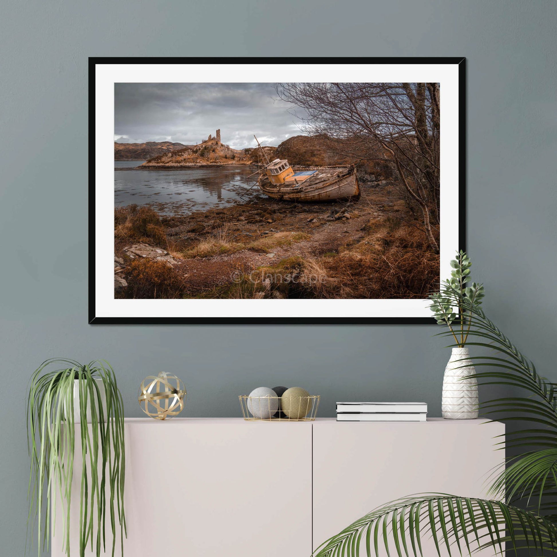 Clan Mackinnon - Caisteal Maol Shipwreck - Framed Photo Print