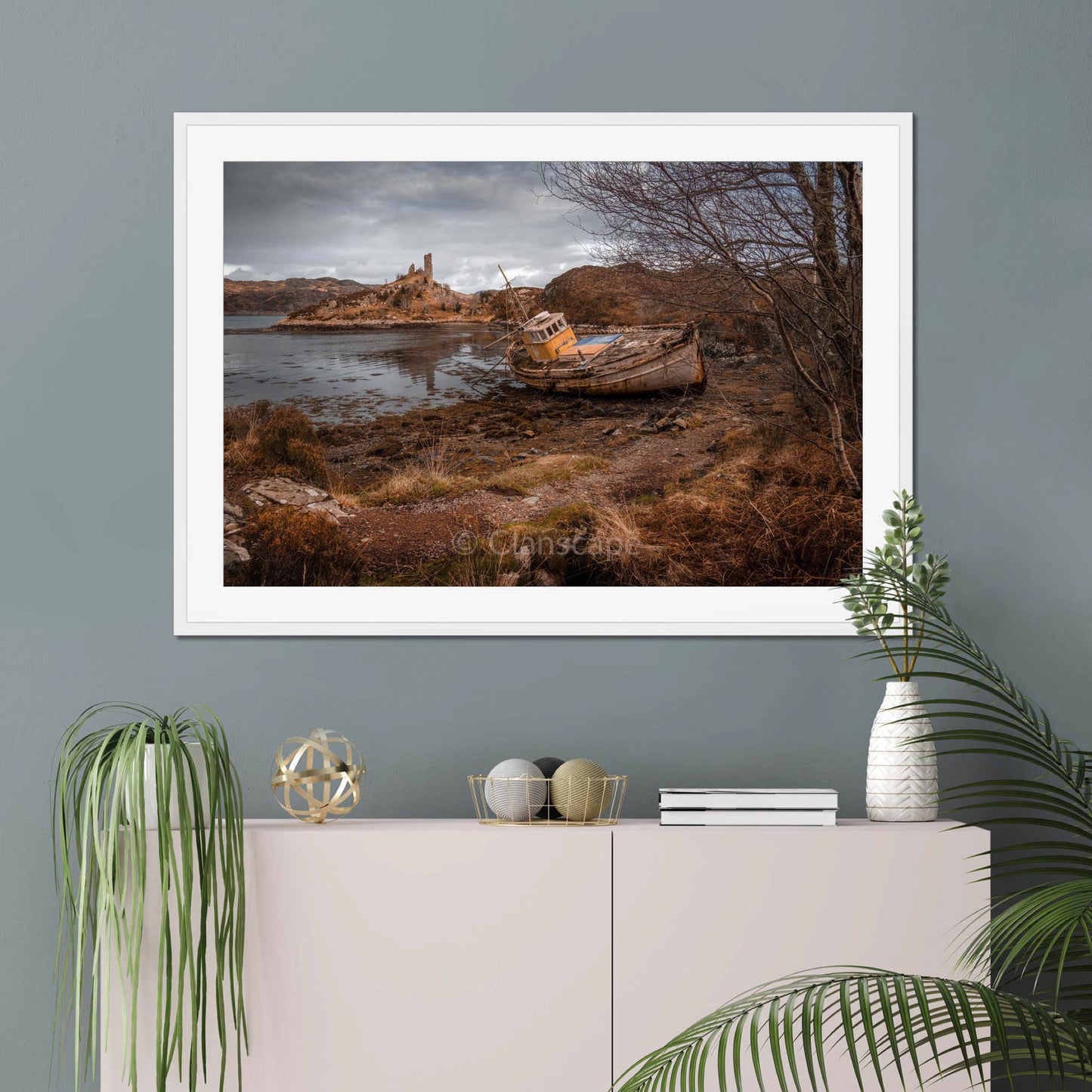 Clan Mackinnon - Caisteal Maol Shipwreck - Framed Photo Print