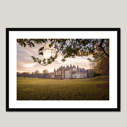 Clan Livingstone - Callendar House - Framed & Mounted Photo Print 28"x20" Black