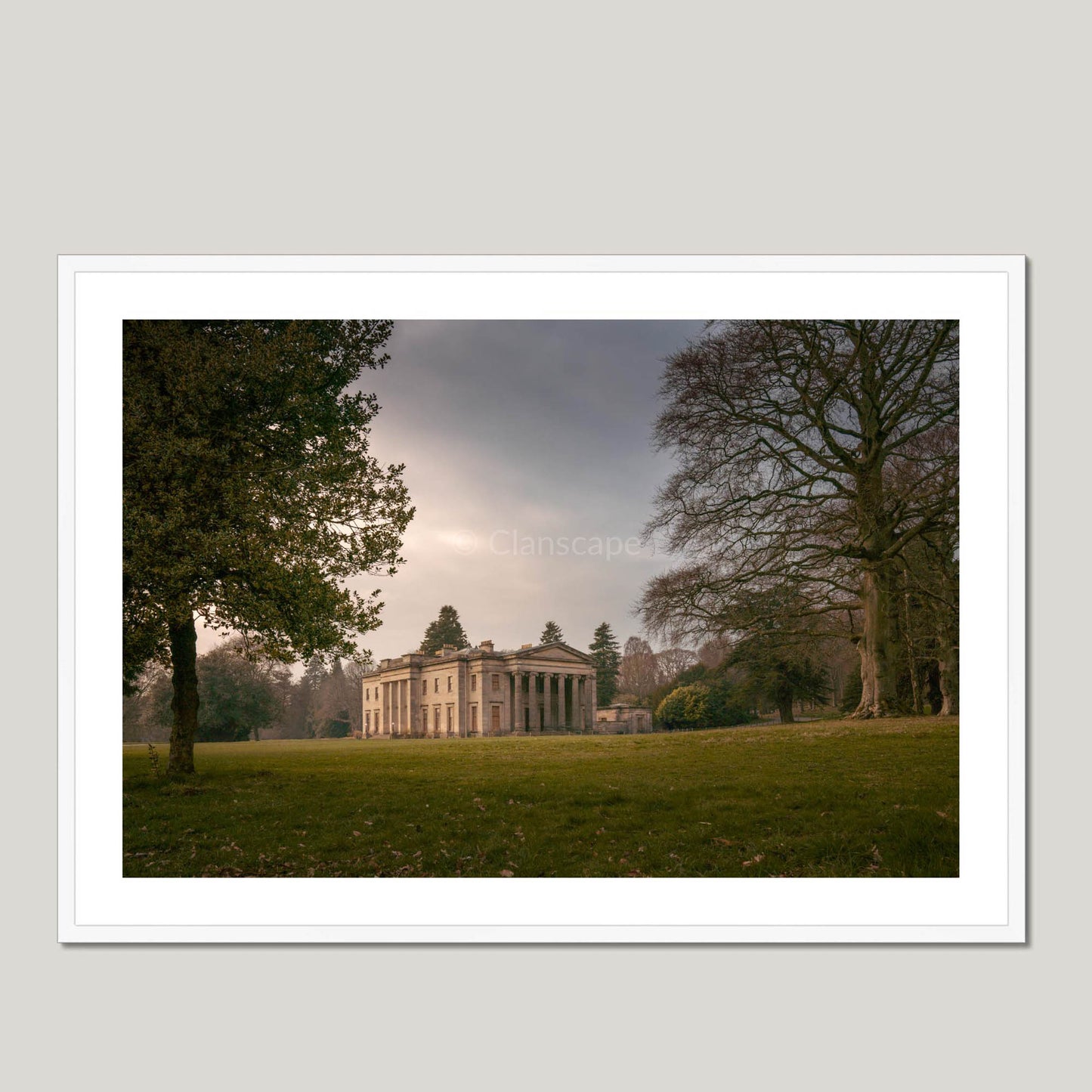 Clan Duncan - Camperdown House - Framed & Mounted Photo Print 40"x28" White