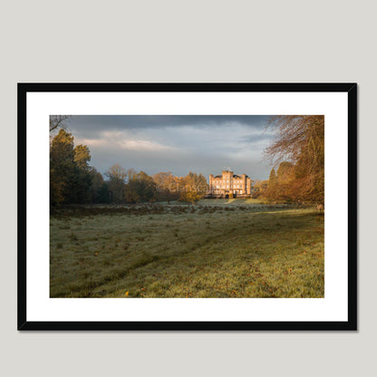 Clan Cunningham - Caprington Castle - Framed & Mounted Photo Print 28"x20" Black