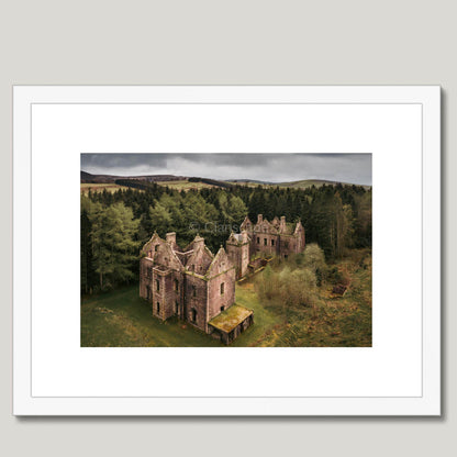 Clan Carmichael - Carmichael House - Framed & Mounted Photo Print 16"x12" White Frame