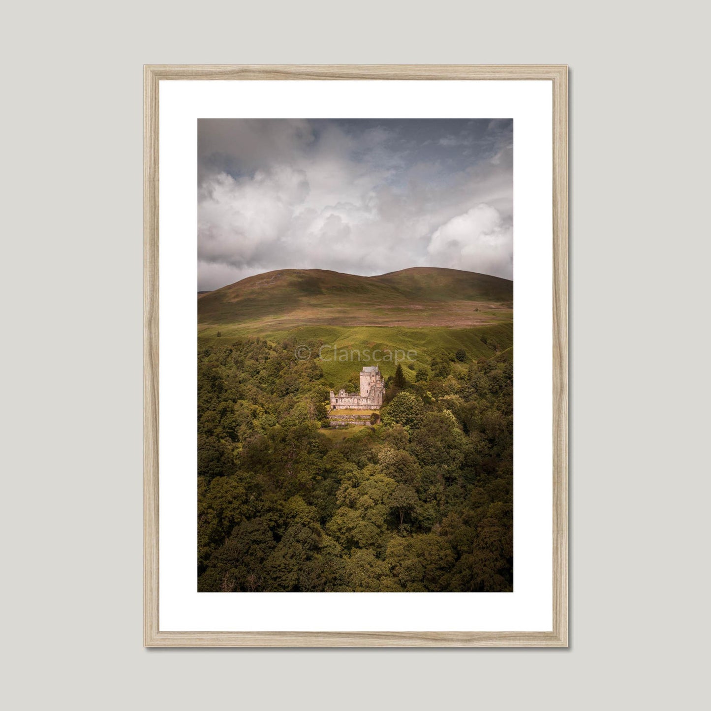 Clan Campbell - Castle Campbell - Framed & Mounted Photo Print 20"x28" Natural