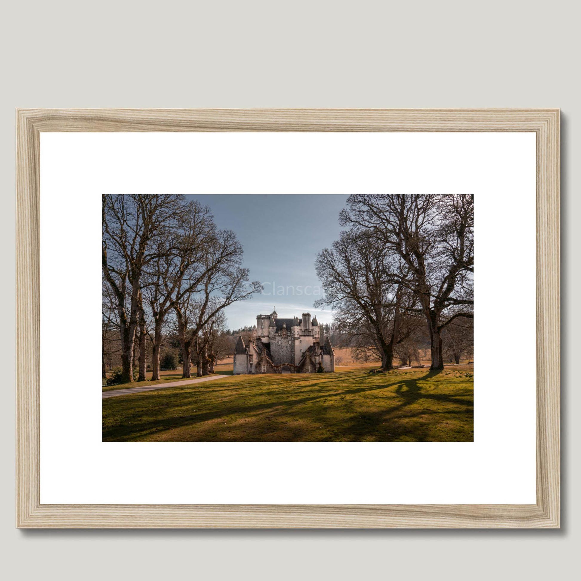 Clan Fraser - Castle Fraser - Framed & Mounted Photo Print 16"x12" Natural