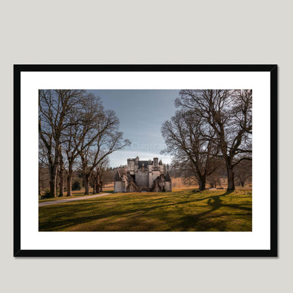 Clan Fraser - Castle Fraser - Framed & Mounted Photo Print 28"x20" Black