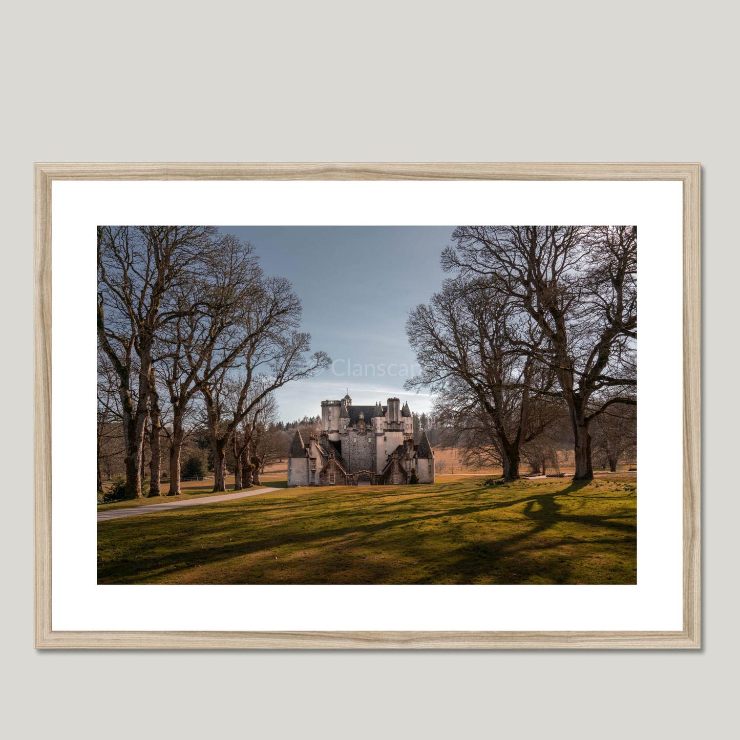 Clan Fraser - Castle Fraser - Framed & Mounted Photo Print 28"x20" Natural