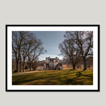 Clan Fraser - Castle Fraser - Framed & Mounted Photo Print 40"x28" Black