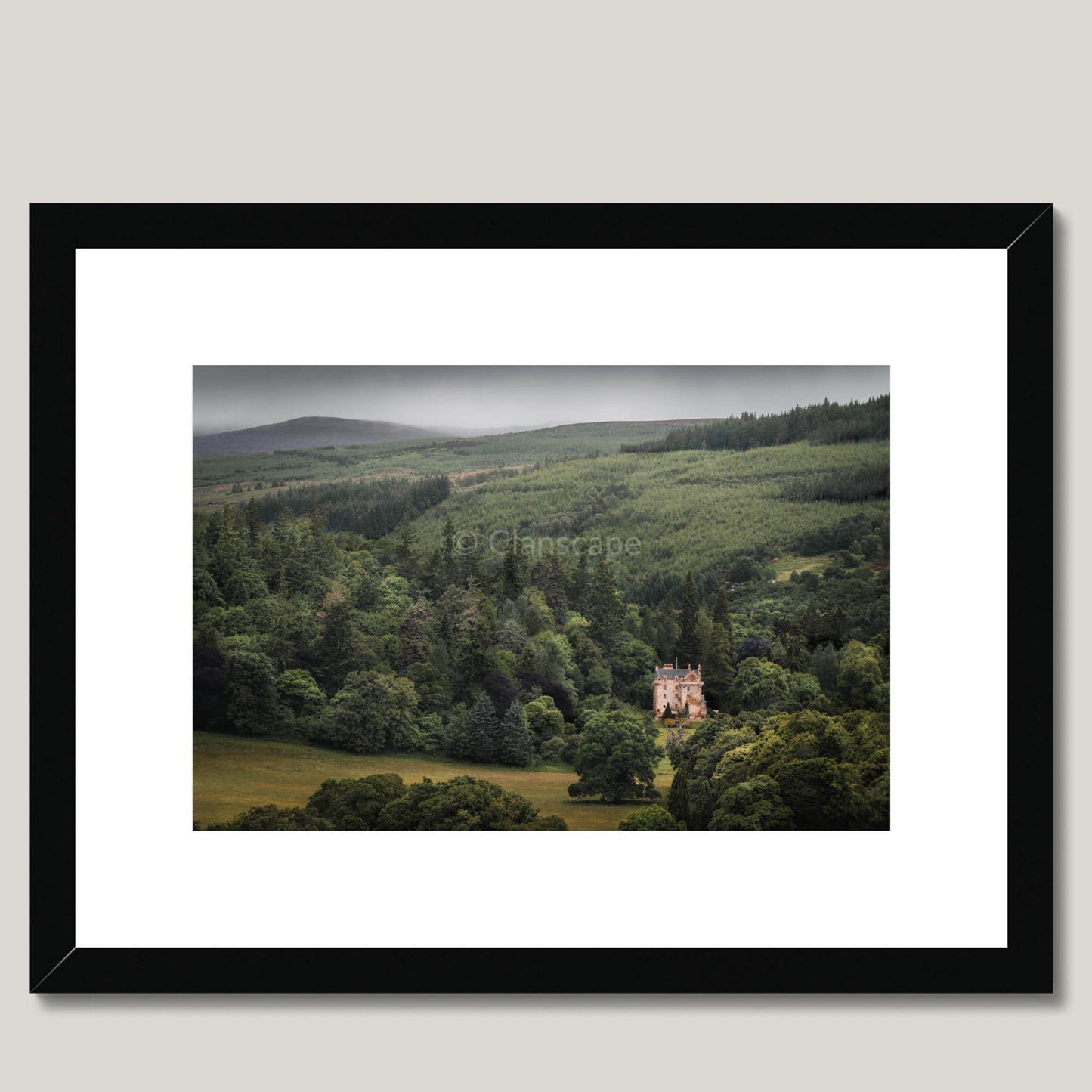 Clan Mackenzie - Castle Leod Framed & Mounted Photo Print 16"x12" Black