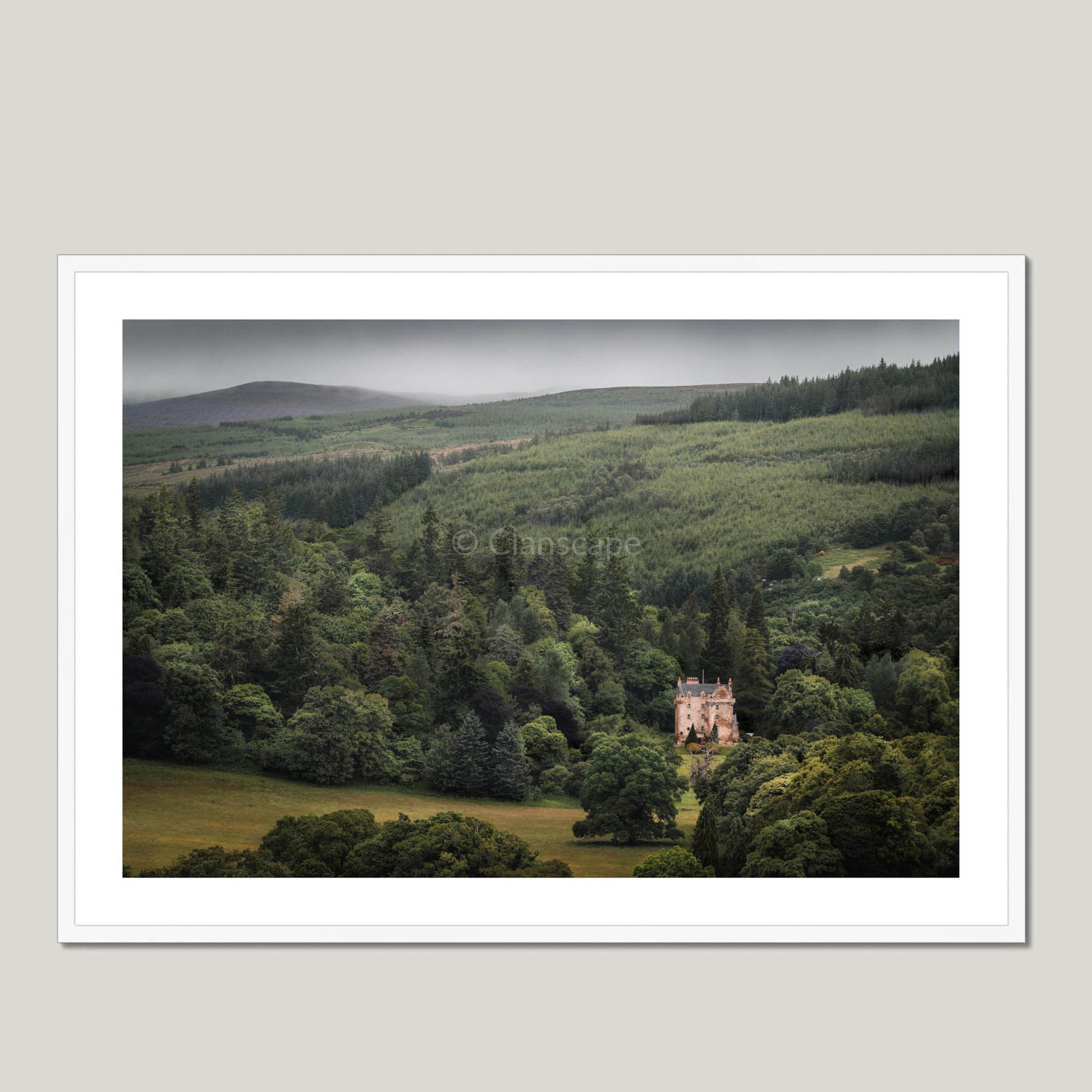 Clan Mackenzie - Castle Leod Framed & Mounted Photo Print 40"x28" White