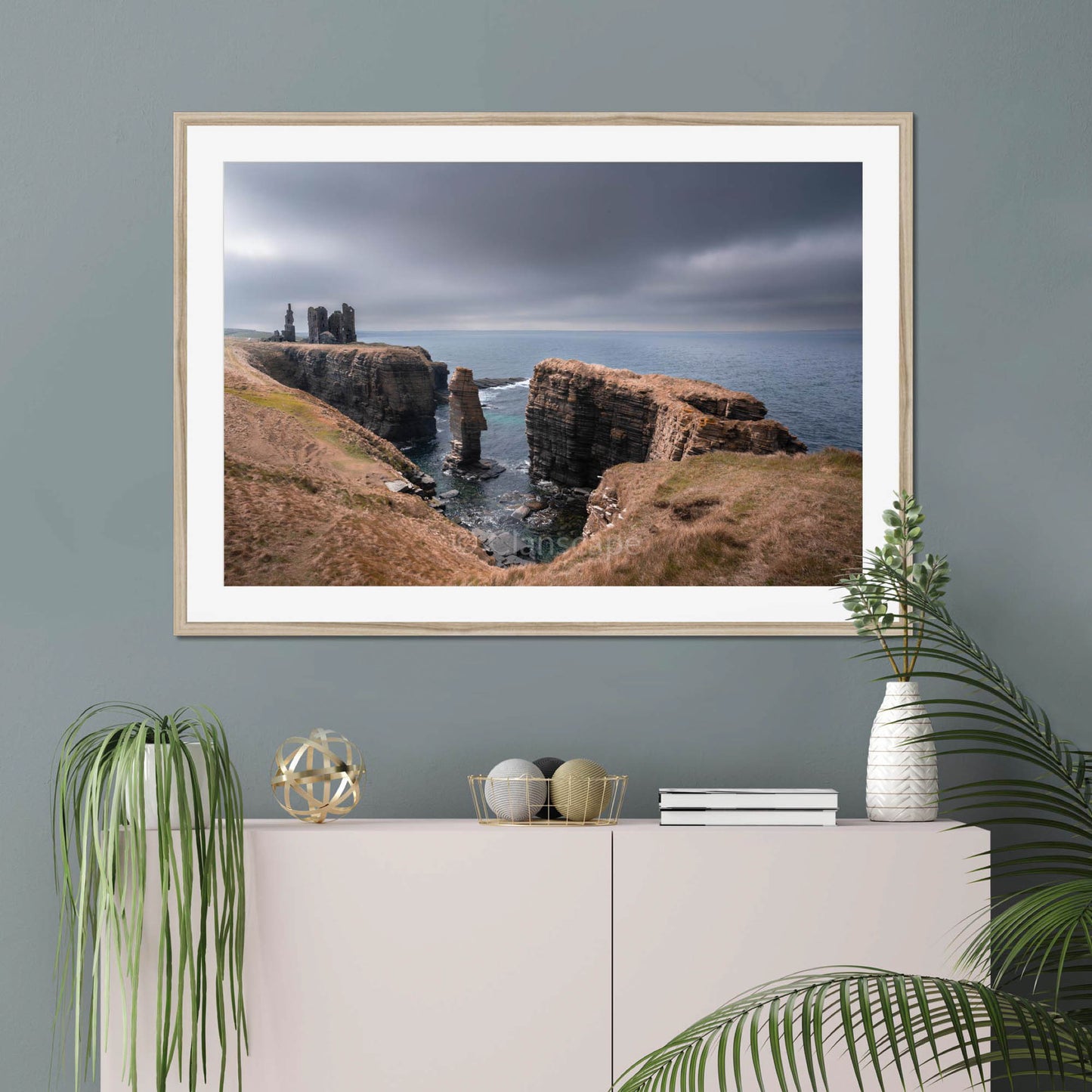 Clan Sinclair - Castle Sinclair Girnigoe - Framed & Mounted Photo Print