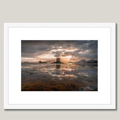 Clan Campbell - Castle Stalker - Framed & Mounted Photo Print 16"x12" White