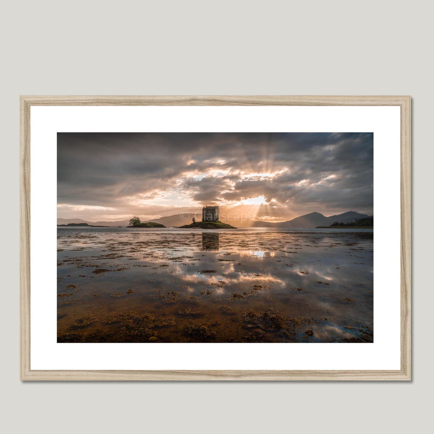 Clan Stewart of Appin - Castle Stalker - Framed & Mounted Photo Print 28"x20" Natural