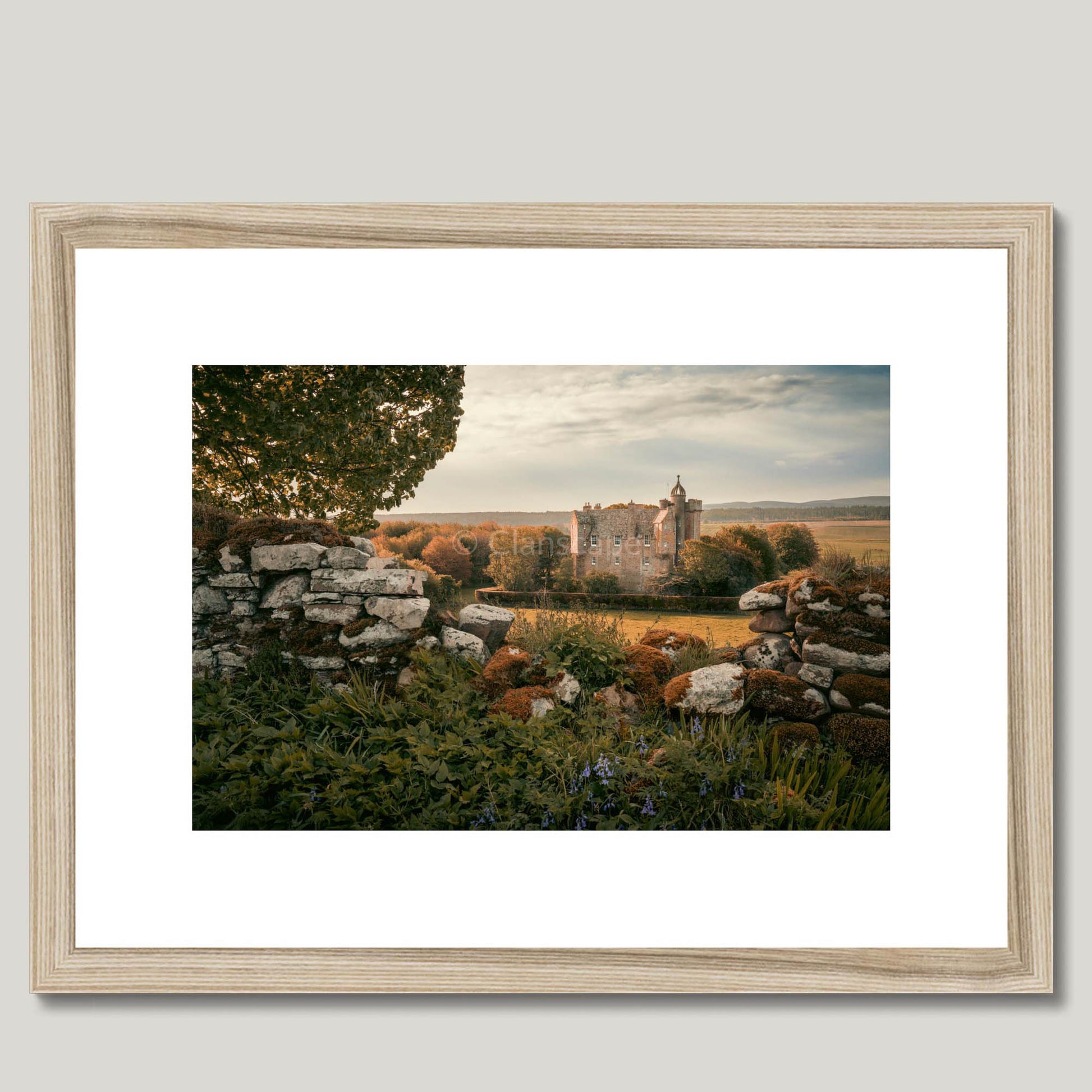 Clan Stewart - Castle Stuart - Framed & Mounted Photo Print 16"x12" Natural