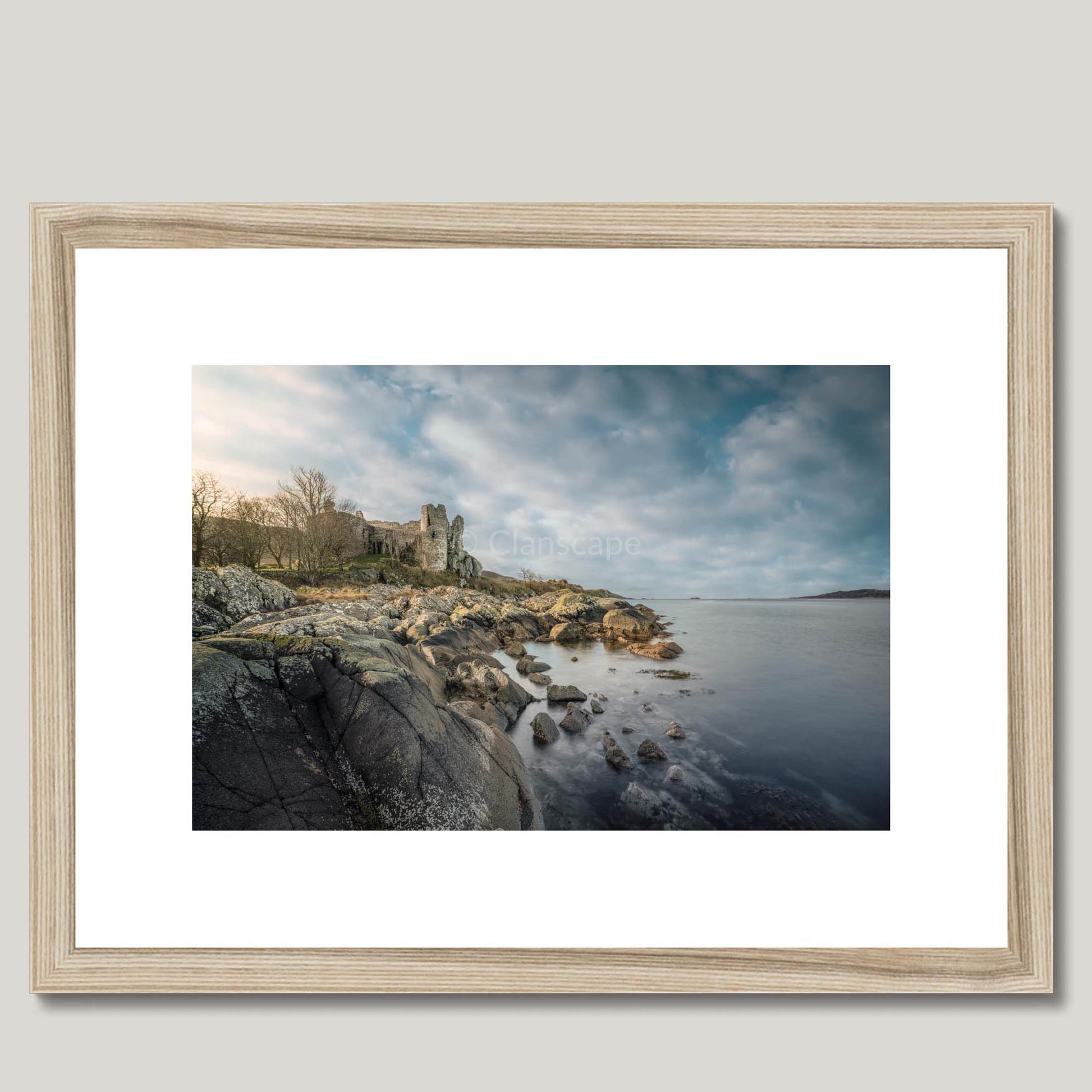 Clan Campbell - Castle Sween - Framed & Mounted Photo Print 16"x12" Natural