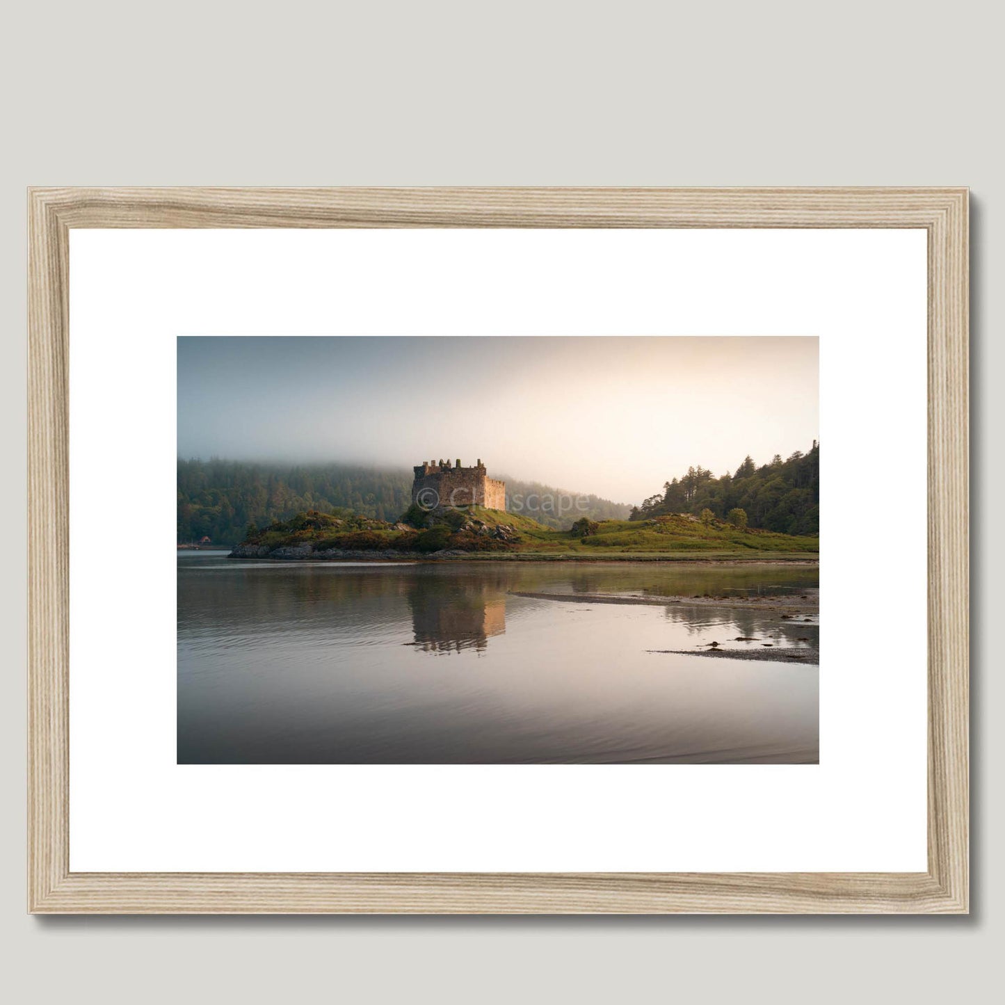 Clan Macdonald of Clanranald - Castle Tioram - Framed & Mounted Photo Print 16"x12" Natural