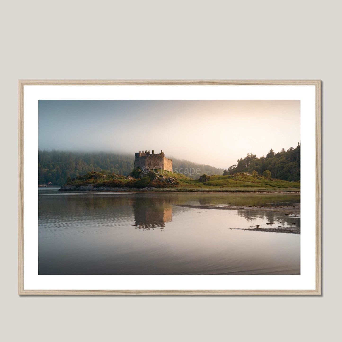 Clan Macdonald of Clanranald - Castle Tioram - Framed & Mounted Photo Print 40"x28" Natural