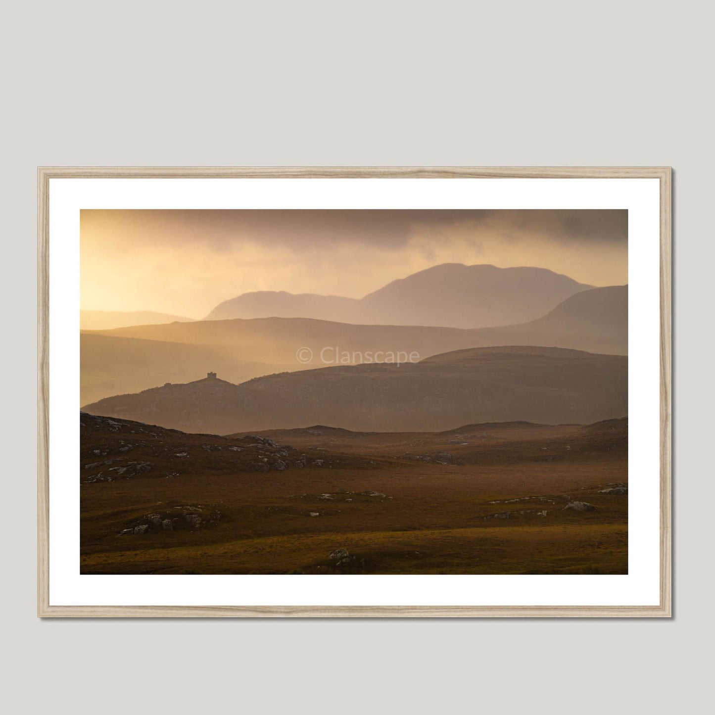 Clan Mackay - Castle Varrich, Sutherland - Framed Photo Print 40"x28" Natural