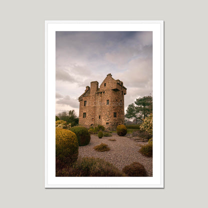 Clan Graham - Claypotts Castle - Framed & Mounted Photo Print 28"x40" White