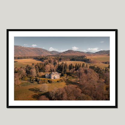 Clan Macpherson - Cluny Castle - Framed & Mounted Photo Print 40"x28" Black