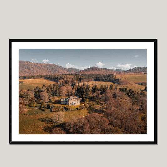 Clan Macpherson - Cluny Castle - Framed & Mounted Photo Print 40"x28" Black