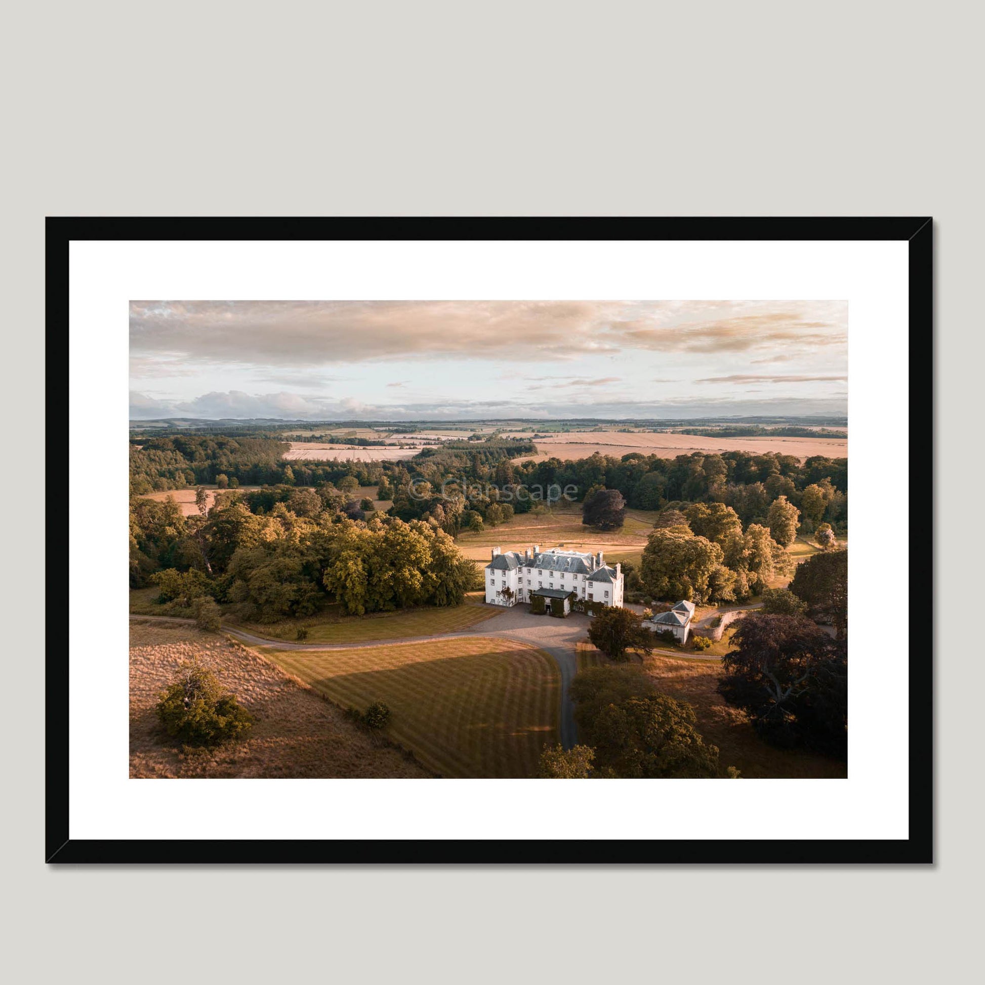 Clan Broun - Colstoun House - Framed & Mounted Photo Print 28"x20" Black