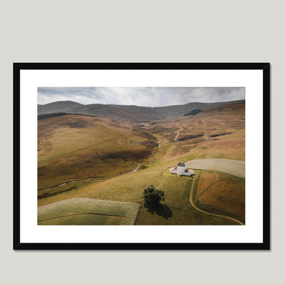 Clan Forbes - Corgarff Castle - Framed & Mounted Photo Print 28"x20" Black