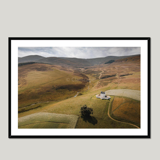 Clan Forbes - Corgarff Castle - Framed & Mounted Photo Print 40"x28" Black