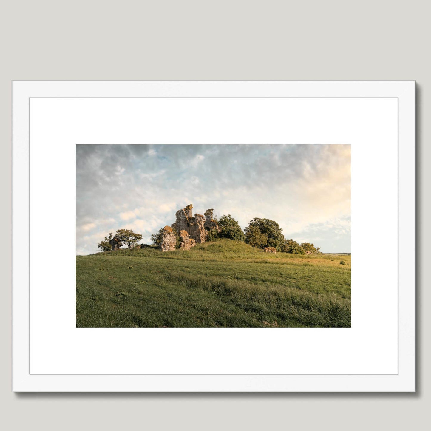 Clan Wallace - Craigie Castle - Framed & Mounted Photo Print 16"x12" White