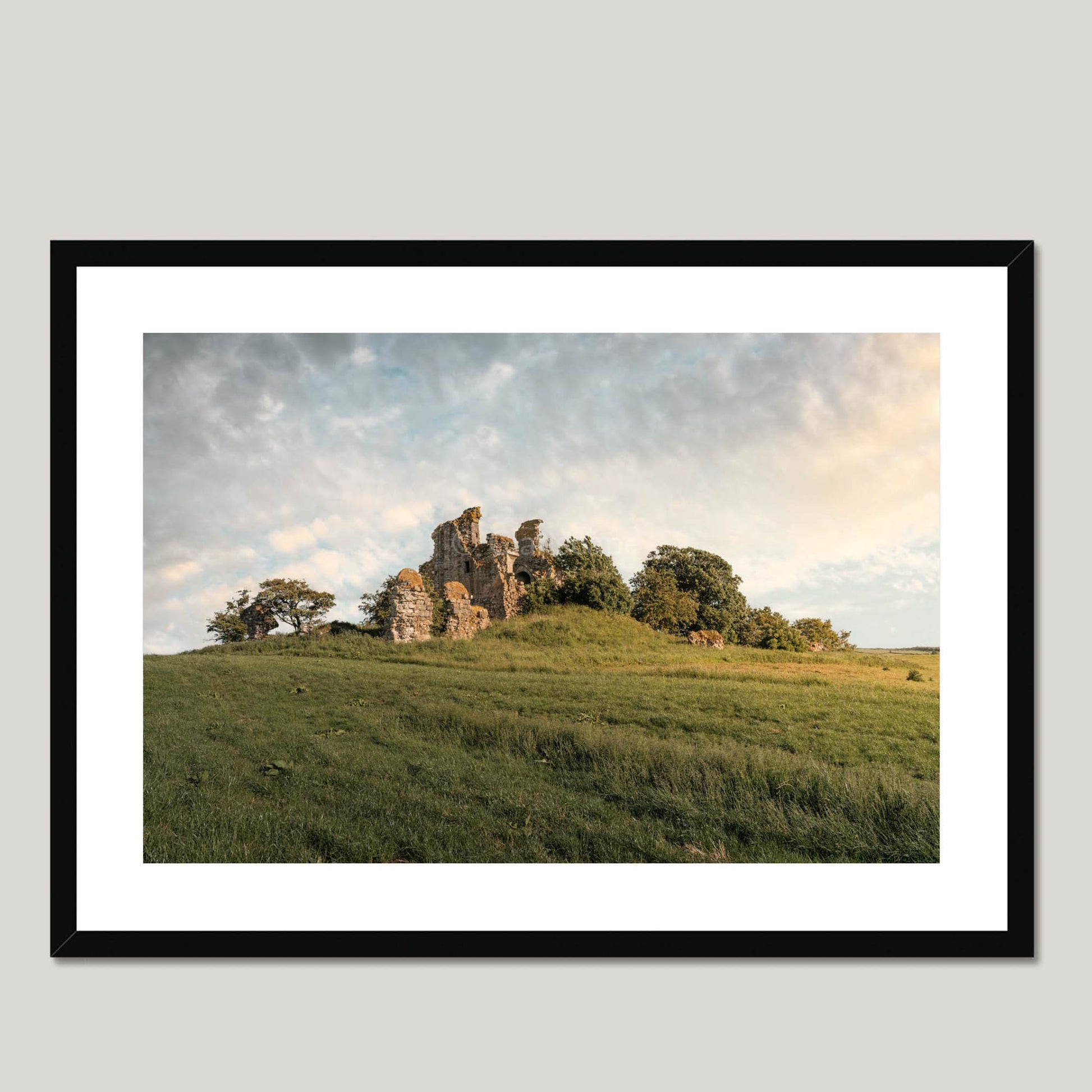 Clan Wallace - Craigie Castle - Framed & Mounted Photo Print 28"x20" Black