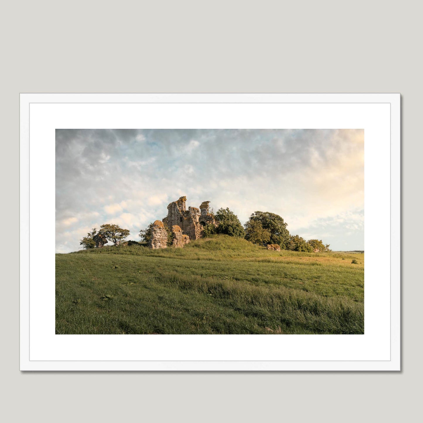 Clan Wallace - Craigie Castle - Framed & Mounted Photo Print 28"x20" White