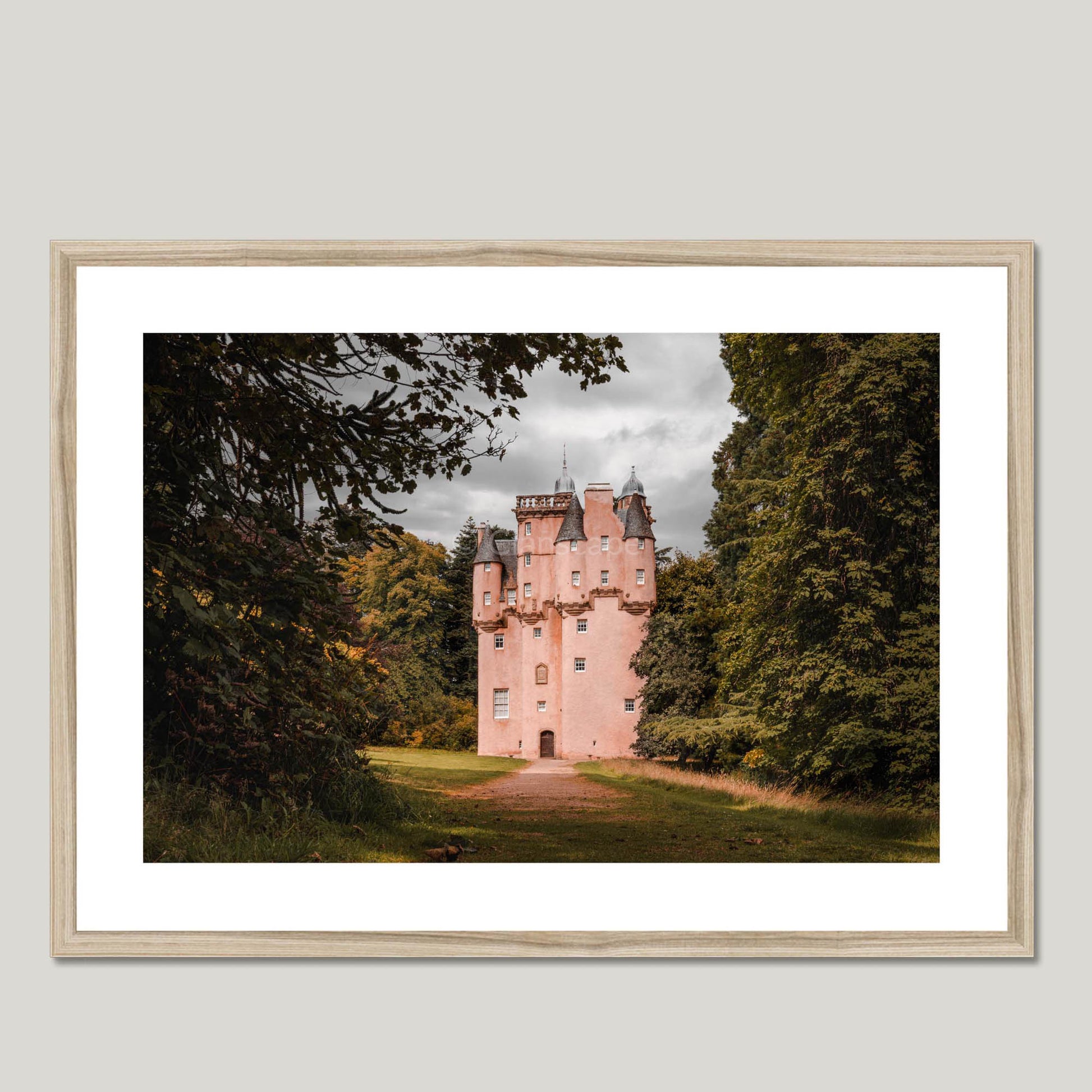 Clan Forbes - Craigievar Castle - Framed & Mounted Photo Print 28"x20" Natural