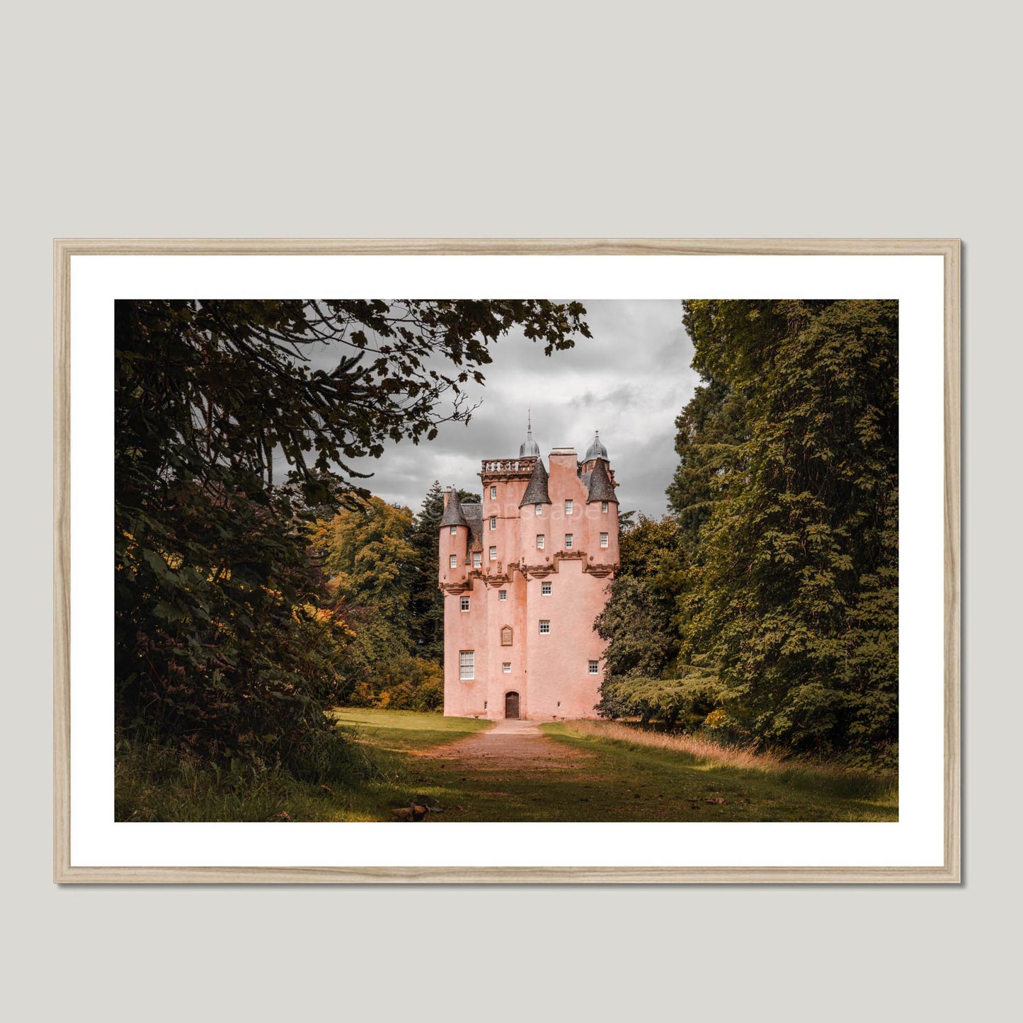 Clan Forbes - Craigievar Castle - Framed & Mounted Photo Print 40"x28" Natural