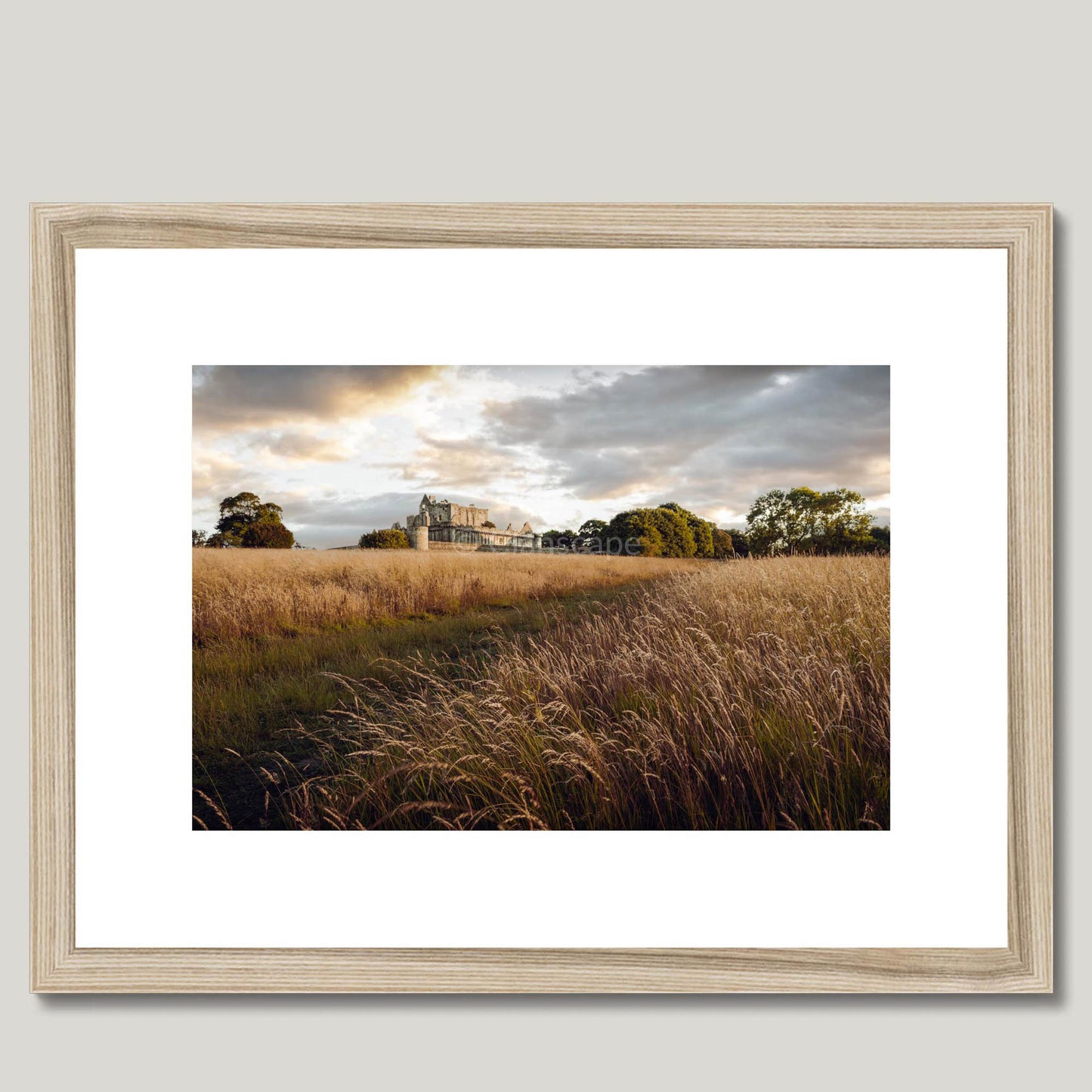 Clan Preston - Craigmillar Castle - Framed & Mounted Photo Print 16"x12" Natural