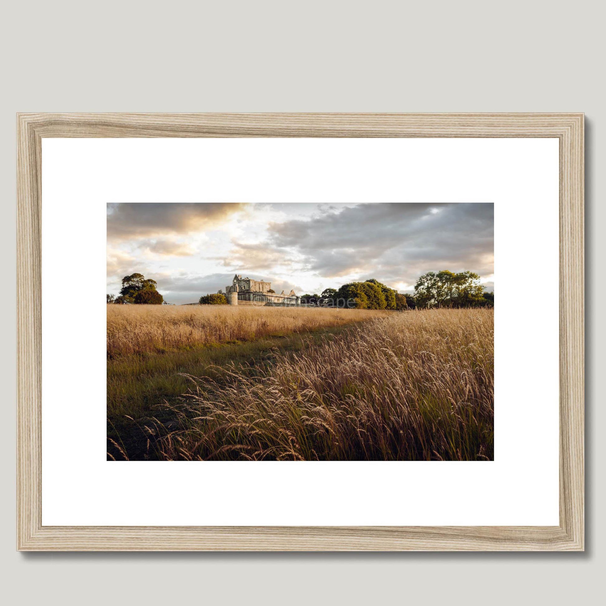 Clan Stewart - Craigmillar Castle - Framed & Mounted Photo Print 16"x12" Natural