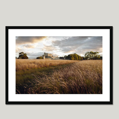 Clan Preston - Craigmillar Castle - Framed & Mounted Photo Print 28"x20" Black