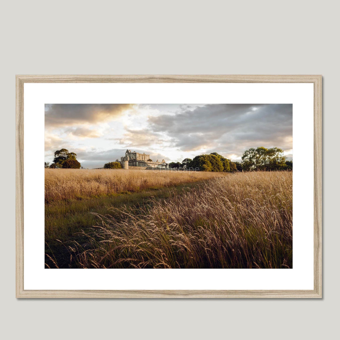 Clan Preston - Craigmillar Castle - Framed & Mounted Photo Print 28"x20" Natural