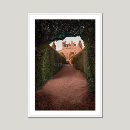 Clan Burnett - Crathes Castle - Framed & Mounted Photo Print 28"x40" White