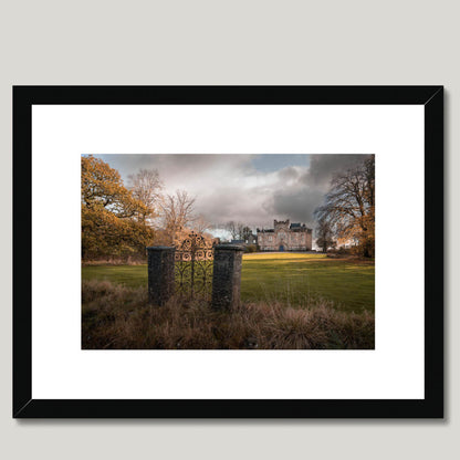 Clan Crawford - Craufurdland Castle - Framed & Mounted Photo Print 16"x12" Black