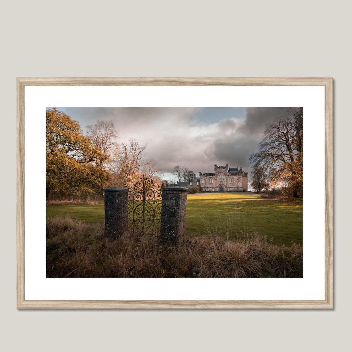 Clan Crawford - Craufurdland Castle - Framed & Mounted Photo Print 28"x20" Natural