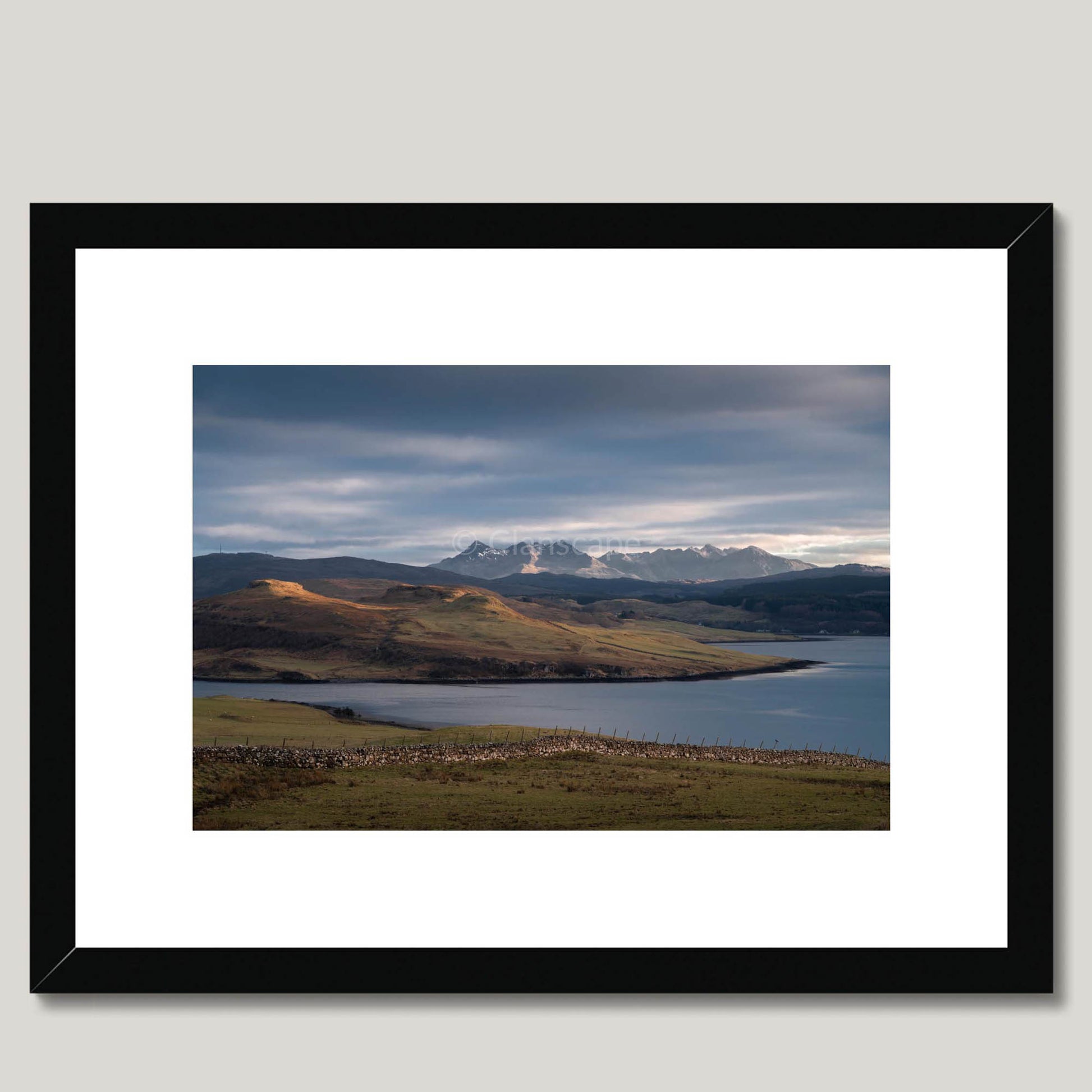 Clan Macleod - Cuillin Hills - Framed & Mounted Photo Print 16"x12" Black