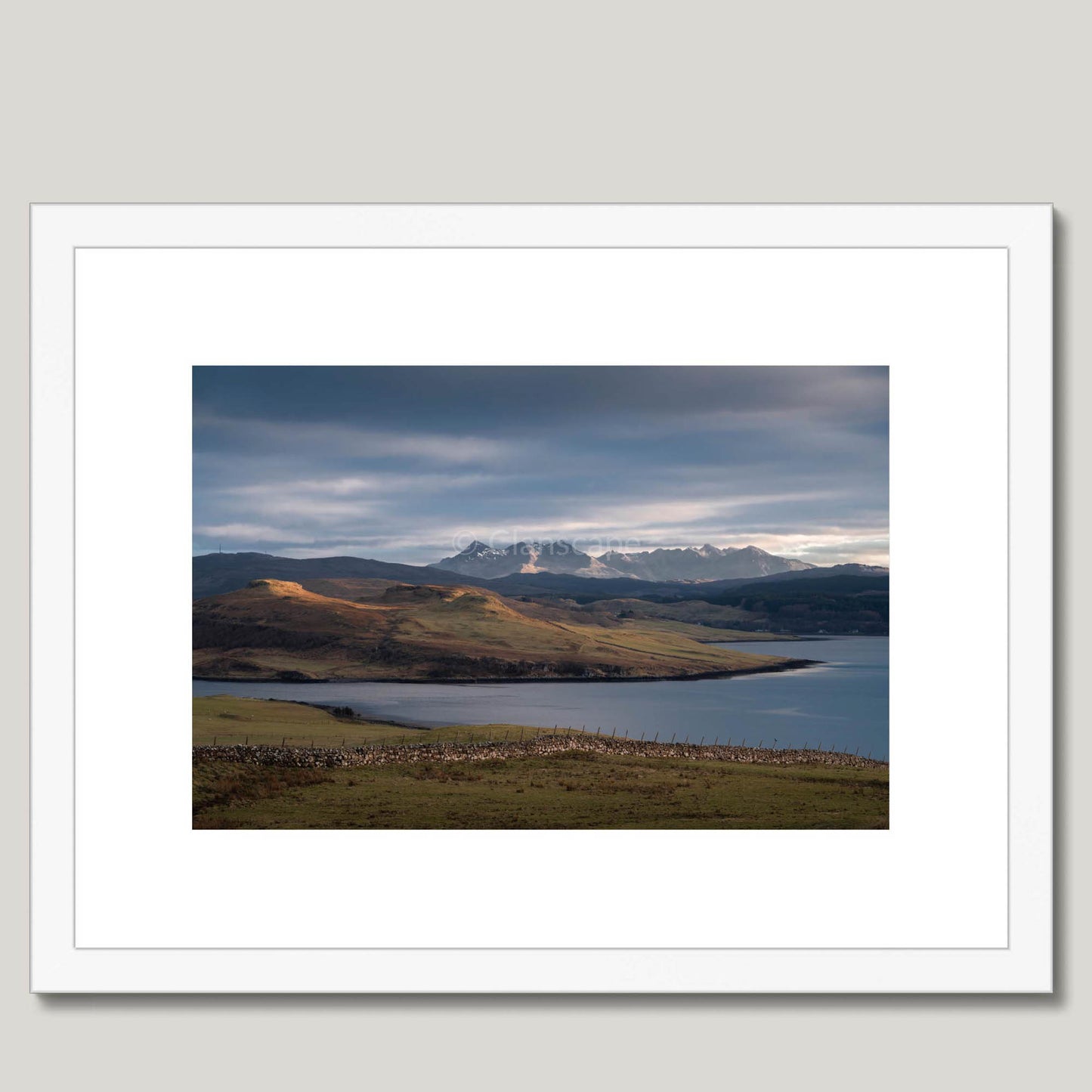 Clan Macleod - Cuillin Hills - Framed & Mounted Photo Print 16"x12" White