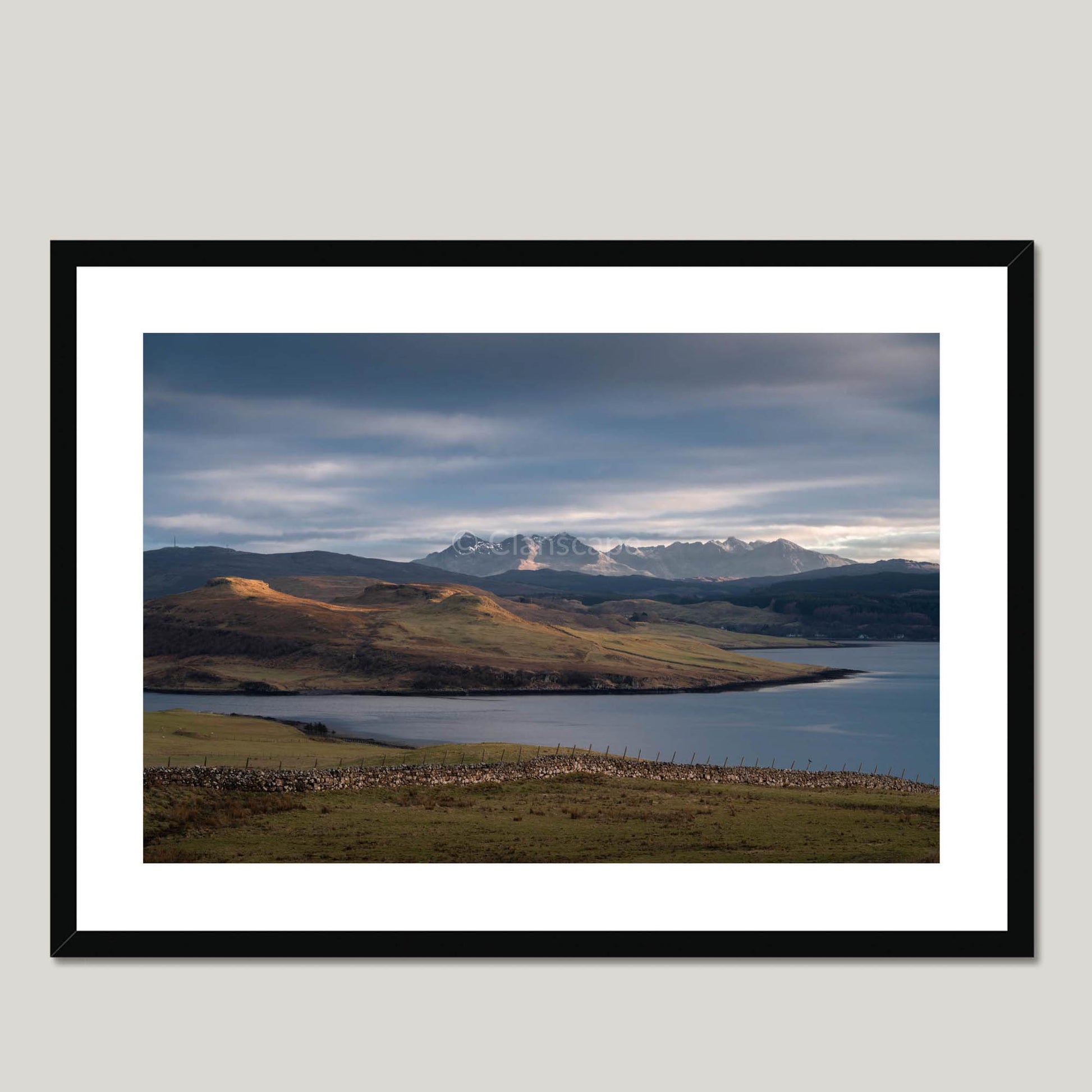 Clan Macleod - Cuillin Hills - Framed & Mounted Photo Print 28"x20" Black