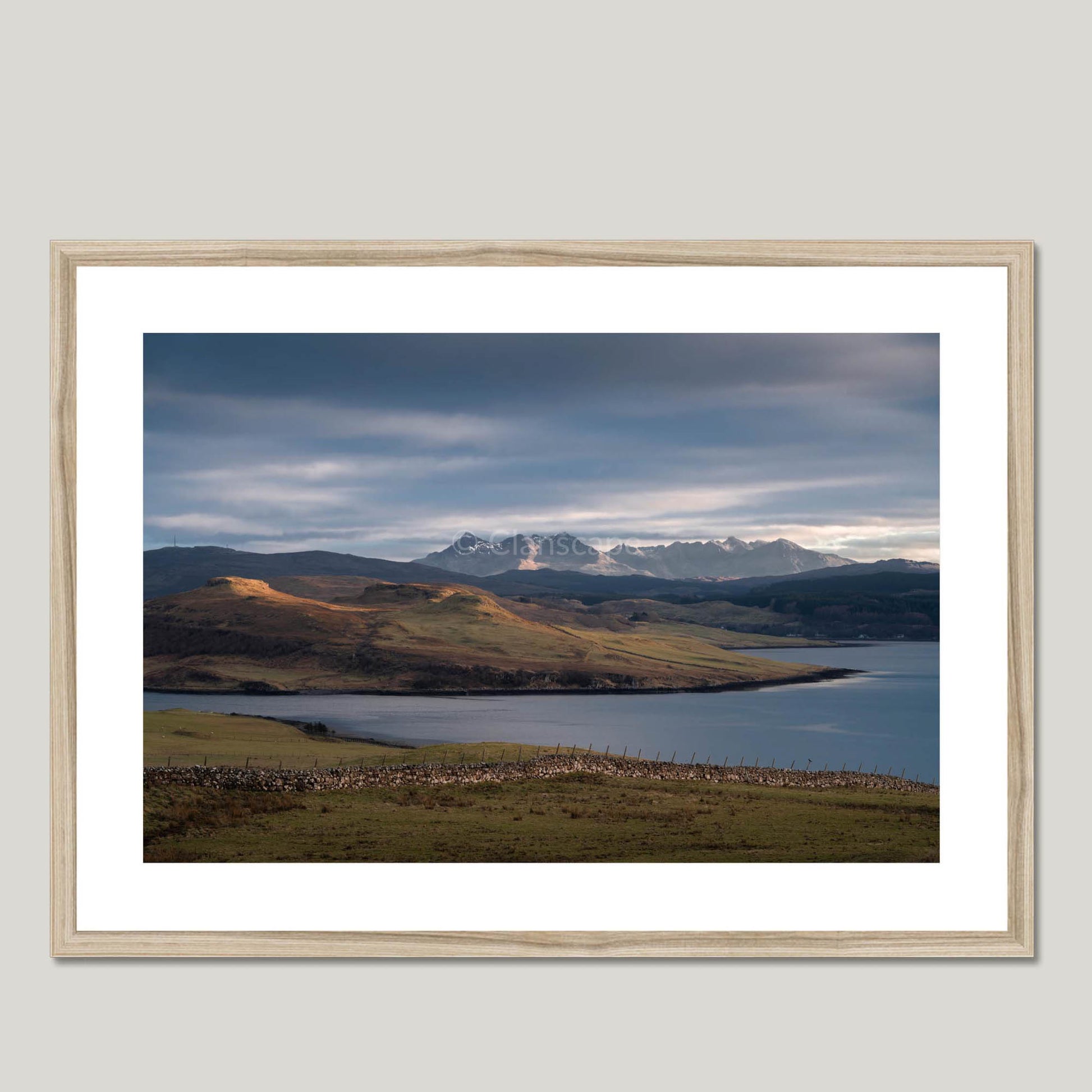 Clan Macleod - Cuillin Hills - Framed & Mounted Photo Print 28"x20" Natural