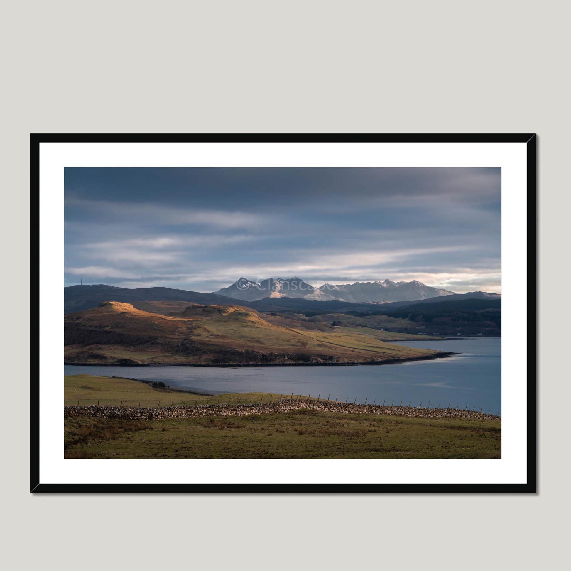 Clan Macleod - Cuillin Hills - Framed & Mounted Photo Print 40"x28" Black