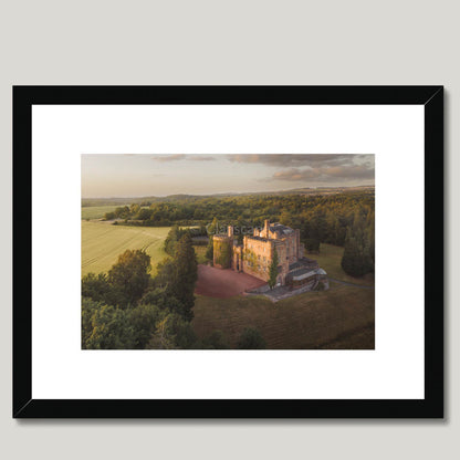 Clan Ramsay - Dalhousie Castle - Framed & Mounted Photo Print 16"x12" Black