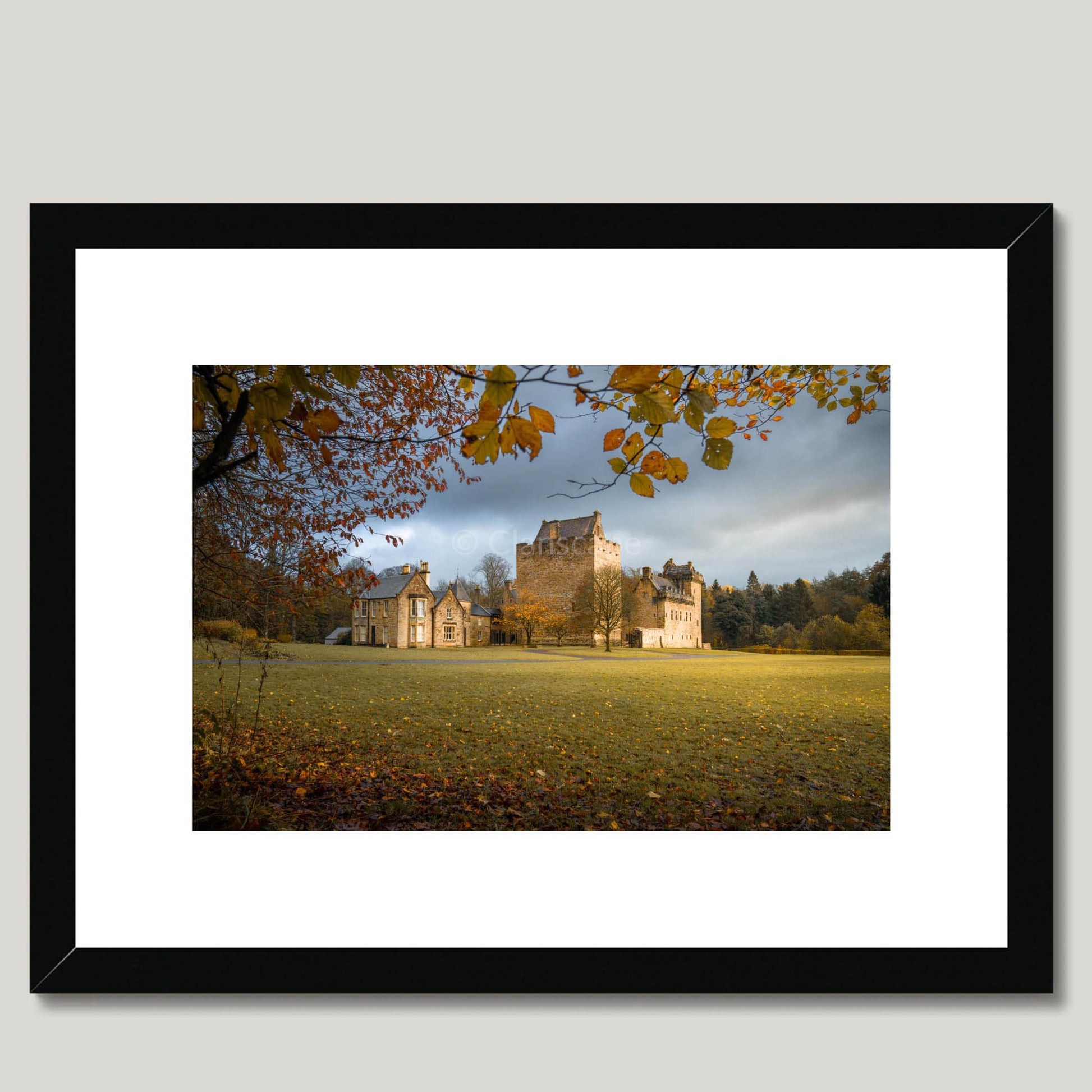 Clan Boyd - Dean Castle - Framed & Mounted Photo Print 16"x12" Black